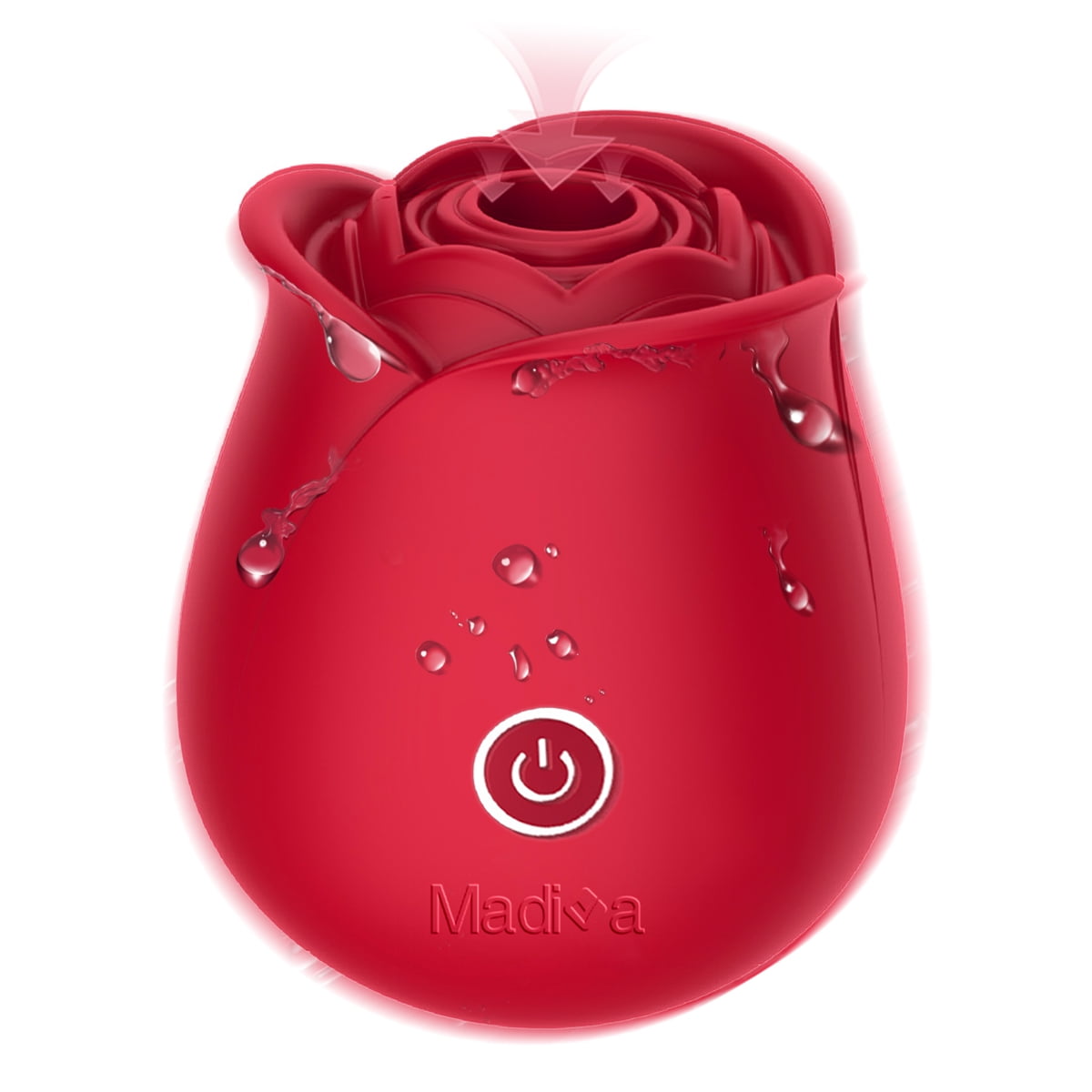 Madiva Rose Toy, Rose Vibrators for Women, Clitoral G Spot Vibrators Adult Toys for Female, Partner Toys for Lovers, Red